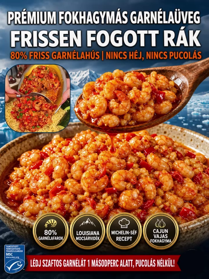 ✨Speciális konzerv fokhagyma garnéla| Friss, nagy garnéla, kötelező éjszakai snack és rizs feltét✨
