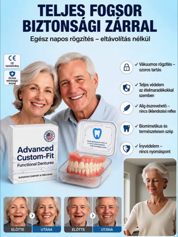 🦷👄Orvosi minőségű teljes műfogsor koronák|Stabil, Kényelmes és Fájdalommentes Megoldás!| Ragasztó Nélküli, 8x Erősebb Tapadás | Tökéletes Mosoly 3 Perc Alatt| Hiányzó Fogak Azonnali Elrejtése |  Azonnali Hollywoodi Mosoly😁✨