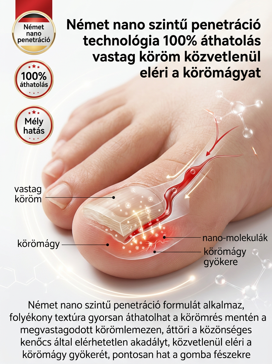 【Fájdalommentes körömújítás】Gyógynövényes, kíméletes körömregeneráló folyadék körömgomba ellen