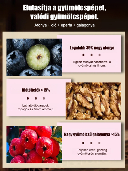 【Szemet tisztító, belsőt harmonizáló, agyat tápláló】Áfonyás-diós töltött galagonya