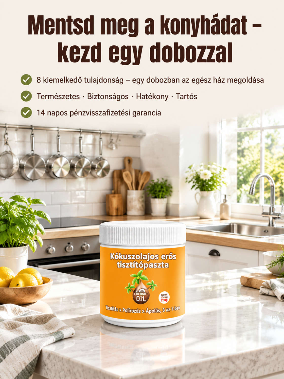 ✨ [10 Másodperces Megújulás - Az Otthoni Tisztítás Csodája] ✨Kókuszolaj erős folt eltávolító