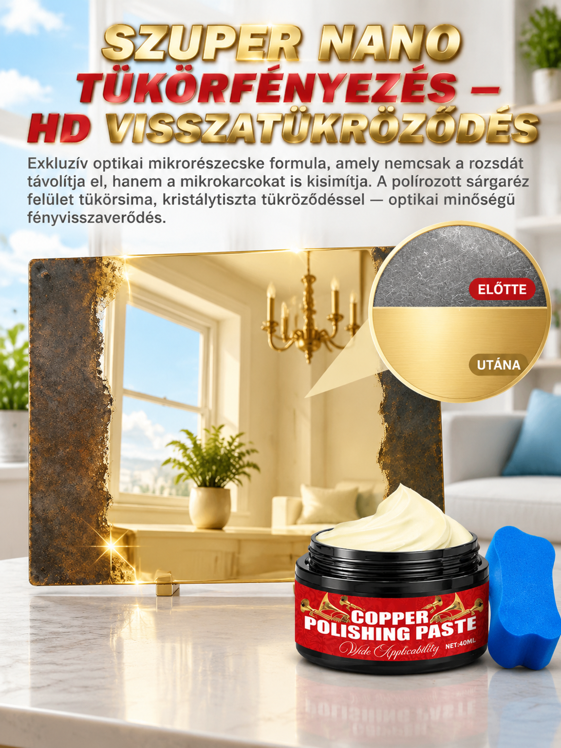 ✨【3mp Varázslat】Többfunkciós nyom nélküli helyreállító és oxidációeltávolító paszta– Instant Oxidációeltávolítás és 180 Napos Korrózióvédelem(Ajándék Szivaccsal)✨