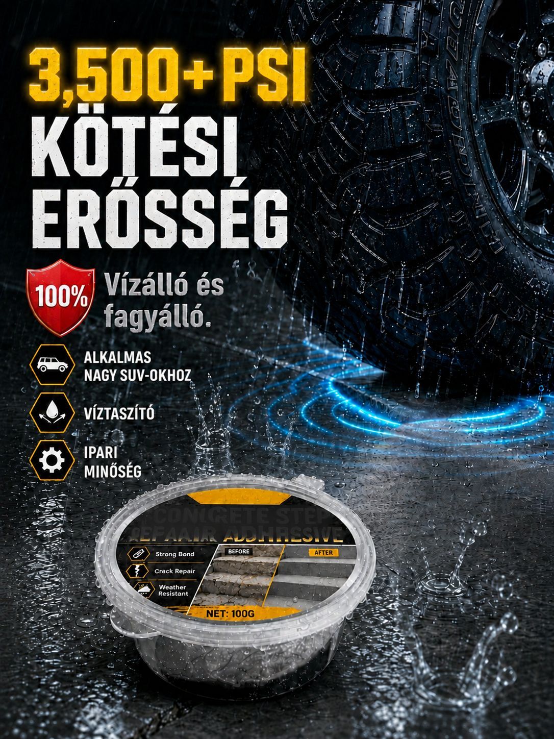 🔨lépcsőjavító ragasztó | Azonnali Repedésjavítás 5 Perc Alatt (Időjárásálló)- Zéró Zsugorodás, 100% Fagyálló Lépcső és Fal Javító🧱