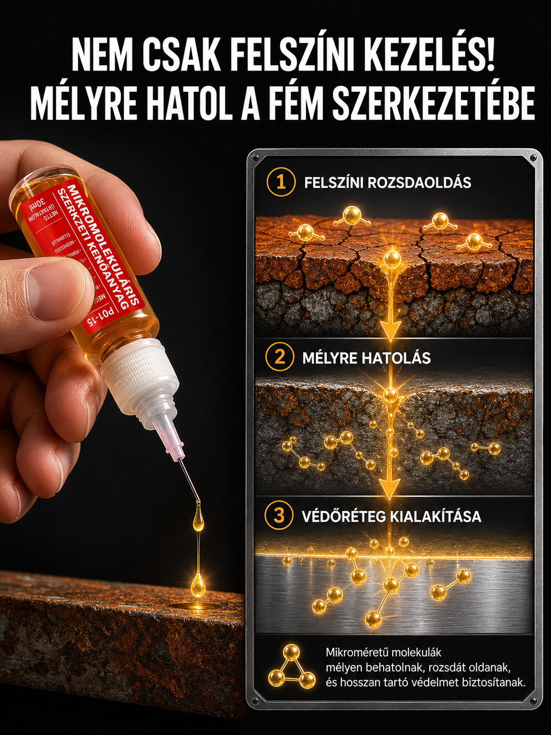 🌟[Akciós]: [50% OFF]Mikromolekuláris gépkenőanyag| 3 mp Gyors Rozsdaoldó, 5 Év Védelem | Nincs Több Nyikorgás és Olajos Kéz🌟