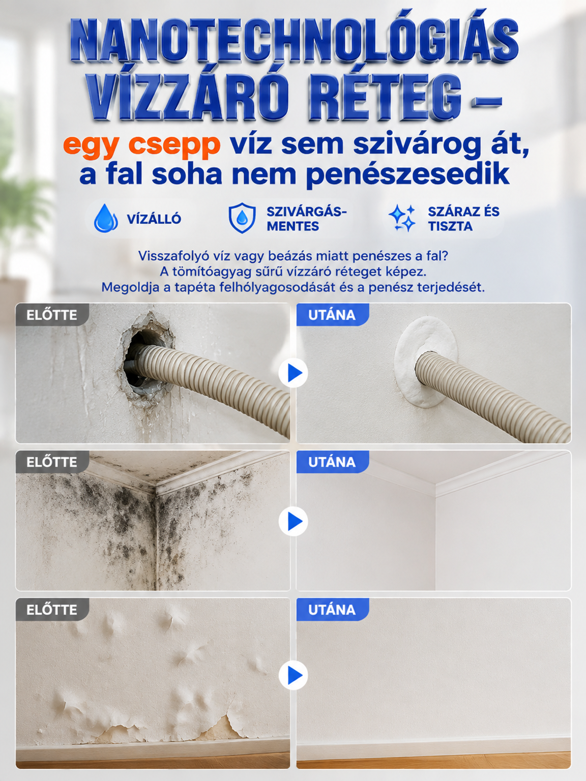 🛡️ [Európai Sláger]Repedéstömítő fehér vízelvezető csatorna cső vezeték | Kézi használat szerszámok nélkül | Vízálló, fagyálló és egérriasztó csoda fürdőbe/konyhába 🛡️