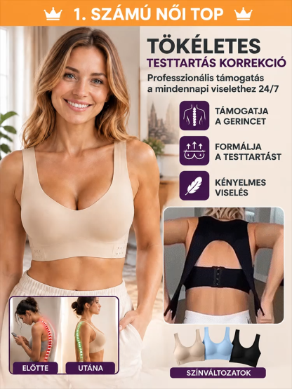 💃【Azonnali testtartás-korrekció】Tökéletes tartású, merevítő nélküli melltartó👙– Emel, Formál és Támogat 24/7 ⏳