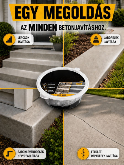 🔨lépcsőjavító ragasztó | Azonnali Repedésjavítás 5 Perc Alatt (Időjárásálló)- Zéró Zsugorodás, 100% Fagyálló Lépcső és Fal Javító🧱