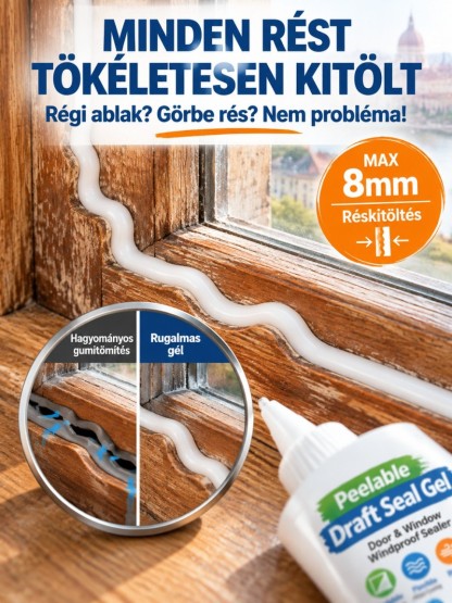 🌡️⚡ Huzatblokkoló & Hőmegtartó Gél – Azonnali 22°C-os Meleg Otthon | Por-, Pollen- és Szélvédelem (-50%)