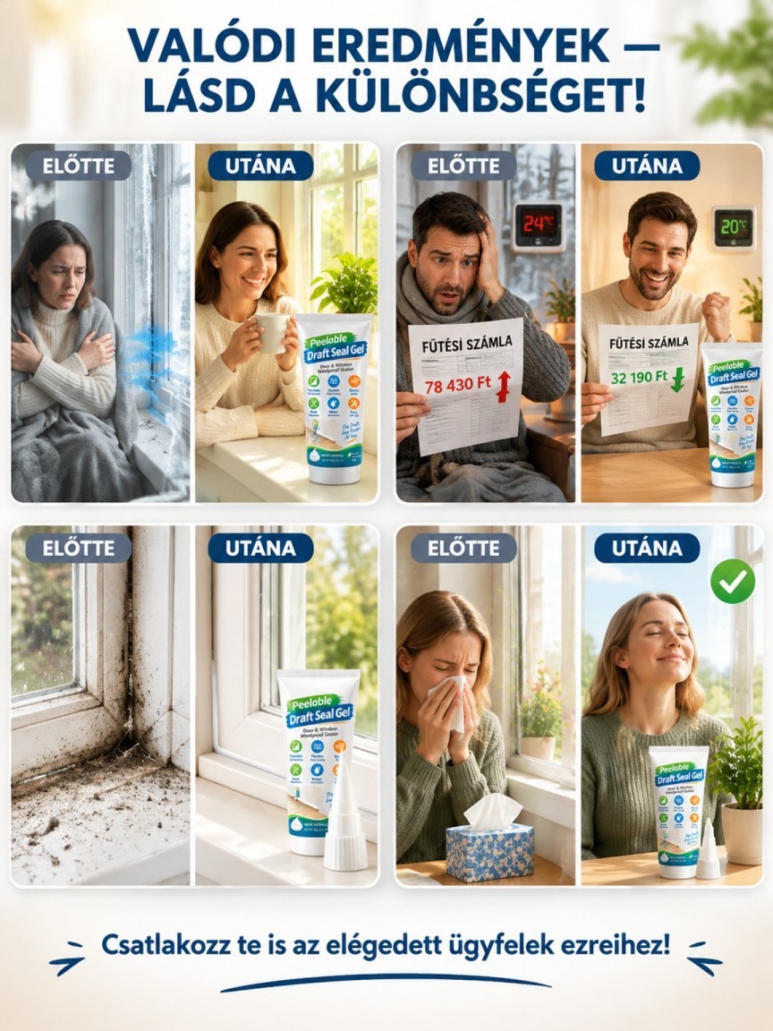 🌡️⚡ Huzatblokkoló & Hőmegtartó Gél – Azonnali 22°C-os Meleg Otthon | Por-, Pollen- és Szélvédelem (-50%)