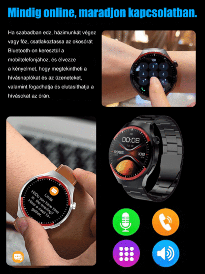 WATCH4PRO Űrkutatás kerek képernyős okosóra