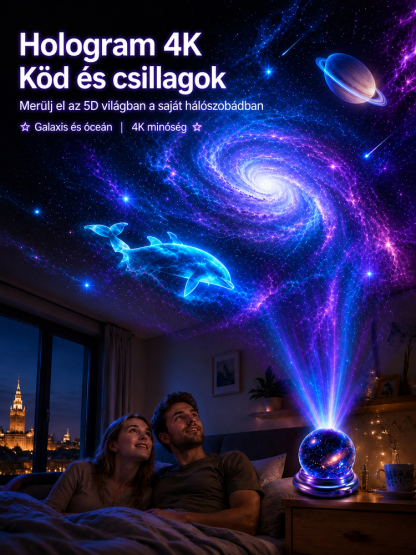 AI 4K csillagprojektor | 5D sarki fény + alvásterápia (0 dB)