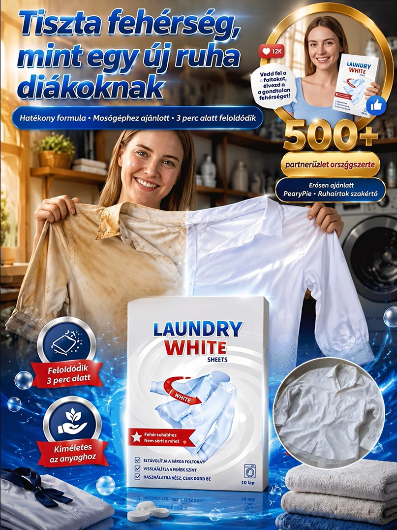 【3 Perc Alatt Új Ruha】Mélytisztító Enzimes Mosólapka Makacs Foltok Ellen ✨