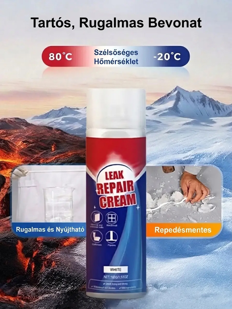 Prémium vízálló tömítő javítóspray - IPX6 védelem, 0 másodperc alatti zárás | Tető, cső és fal javítás