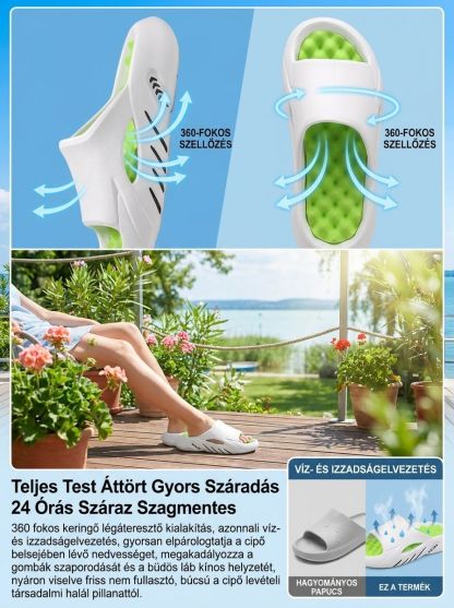 Prémium 3D Ergonomikus Papucs | 4cm Vastag Talpú Kényelem