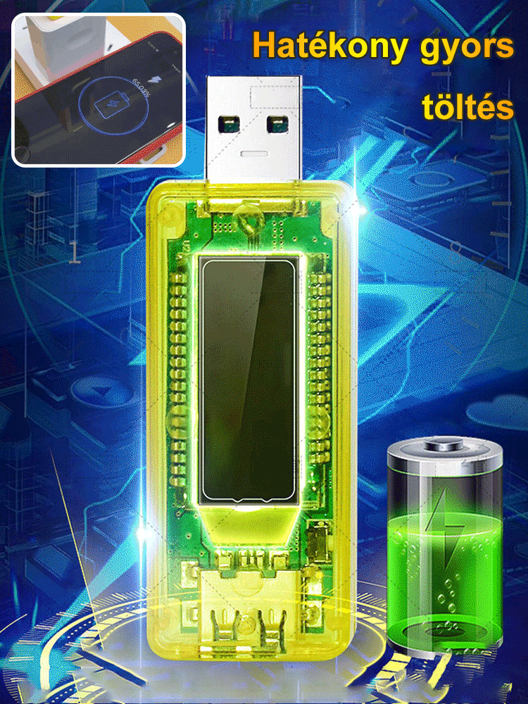 🔥 [Csúcstechnológia] Intelligens akku javító chip | Akár 99% egészség & 3x gyorsabb telefon | Valós idejű kijelző