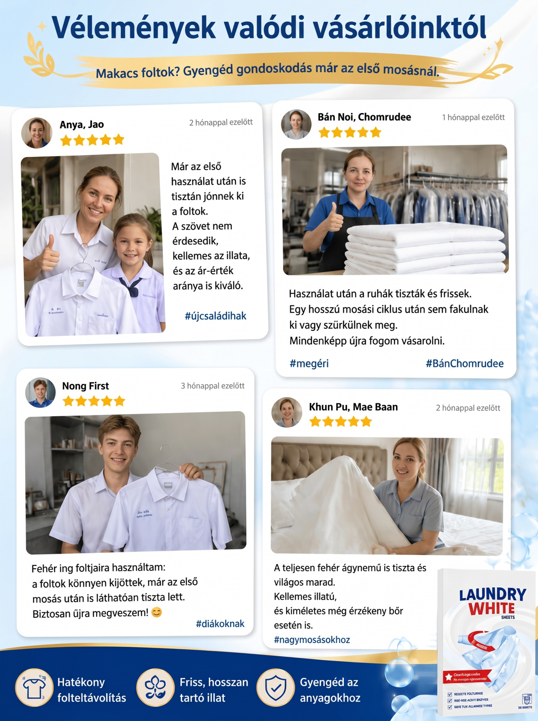 【3 Perc Alatt Új Ruha】Mélytisztító Enzimes Mosólapka Makacs Foltok Ellen ✨