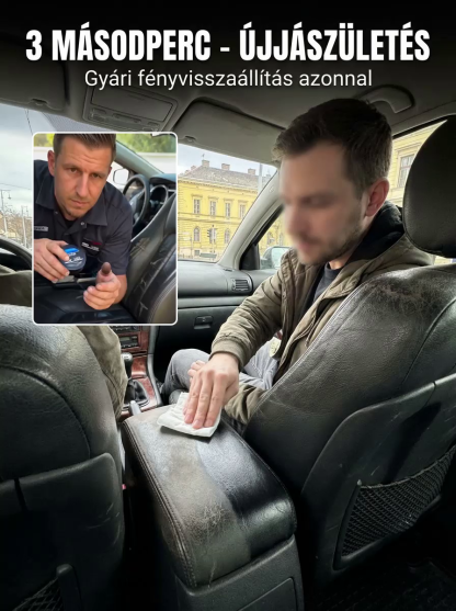 Egy törléssel fényes autóbőr tisztítókrém