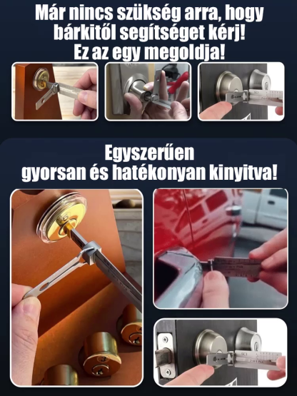 Katonai Acél Precíziós Zárnyitó Mester 🛡️ Nyisson zárat kártevés és feszegetés nélkül!