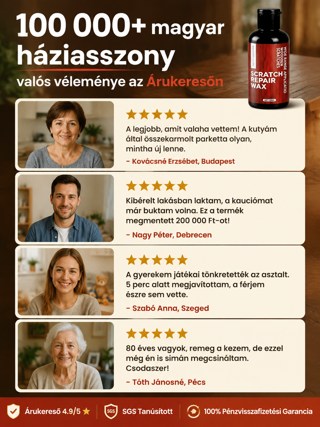 [Spórolj a felújításon] Német Nano Fa Karcjavító Gyanta 