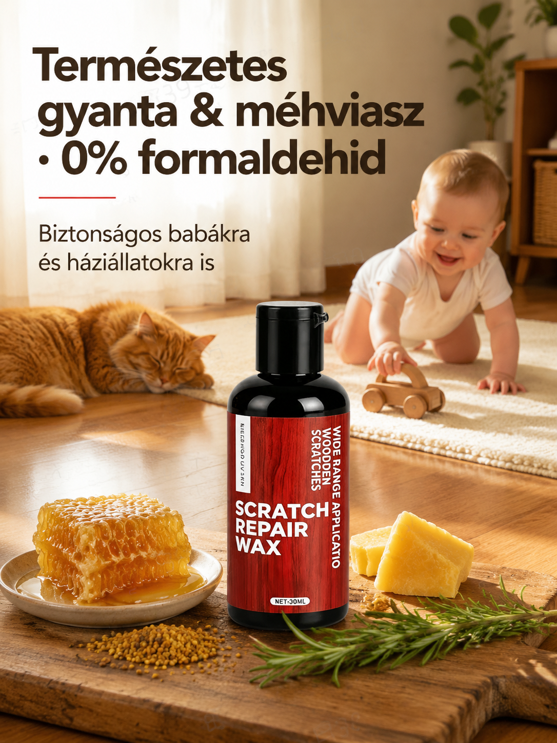 [Spórolj a felújításon] Német Nano Fa Karcjavító Gyanta 