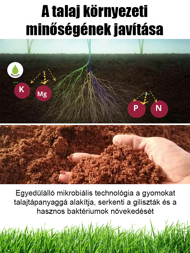【3 Óra Alatt Hat】Ázsia #1 Bio Gyomirtó Koncentrátuma - Gyökerestül Pusztít, Gazból Trágyát Csinál