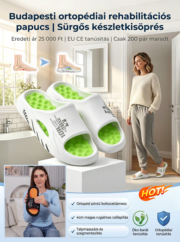 Prémium 3D Ergonomikus Papucs | 4cm Vastag Talpú Kényelem