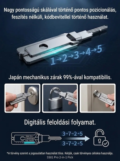 Katonai Acél Precíziós Zárnyitó Mester 🛡️ Nyisson zárat kártevés és feszegetés nélkül!
