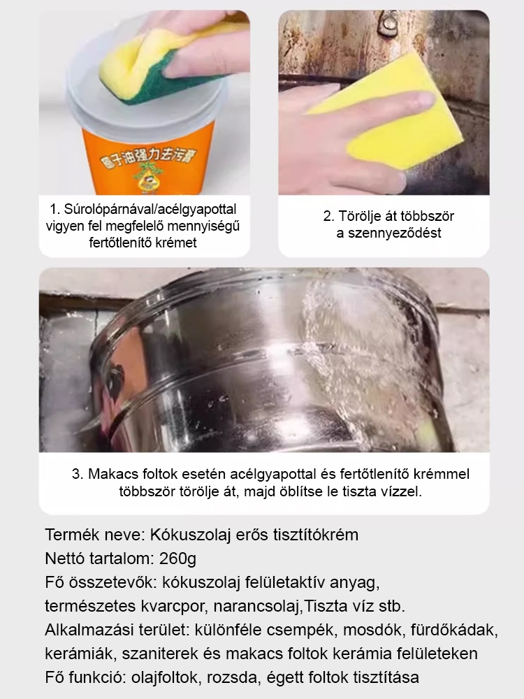 Sikáld, és ragyog!【Kókuszolaj erős tisztító krém】