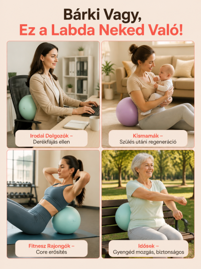 [Német Technológia] Robbanásbiztos pilates labda – Napi 5 perc alakformálás és derékvédelem (-50% akció)