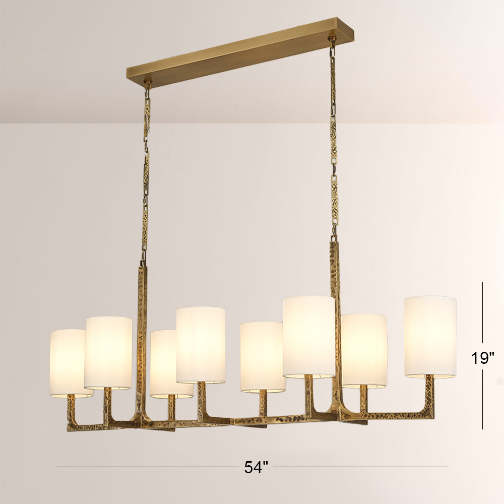 Wright Linear Chandelier 54"L 72"L