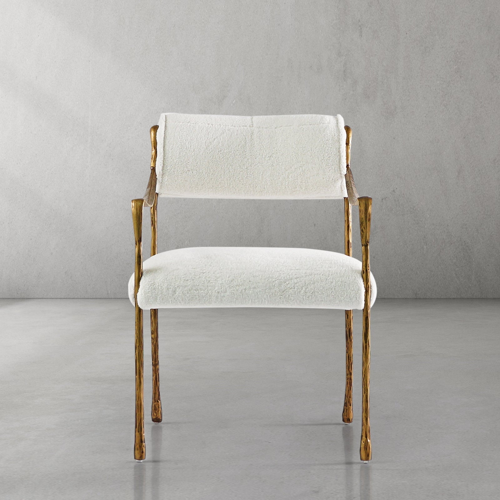 Vintage Forged Retro Copper Iron Frame Dining Chair