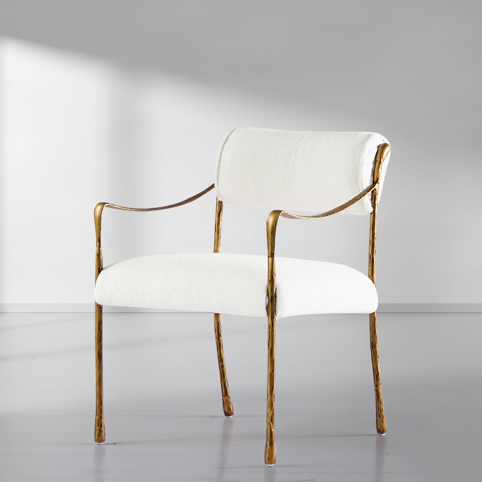 Vintage Forged Retro Copper Iron Frame Dining Chair