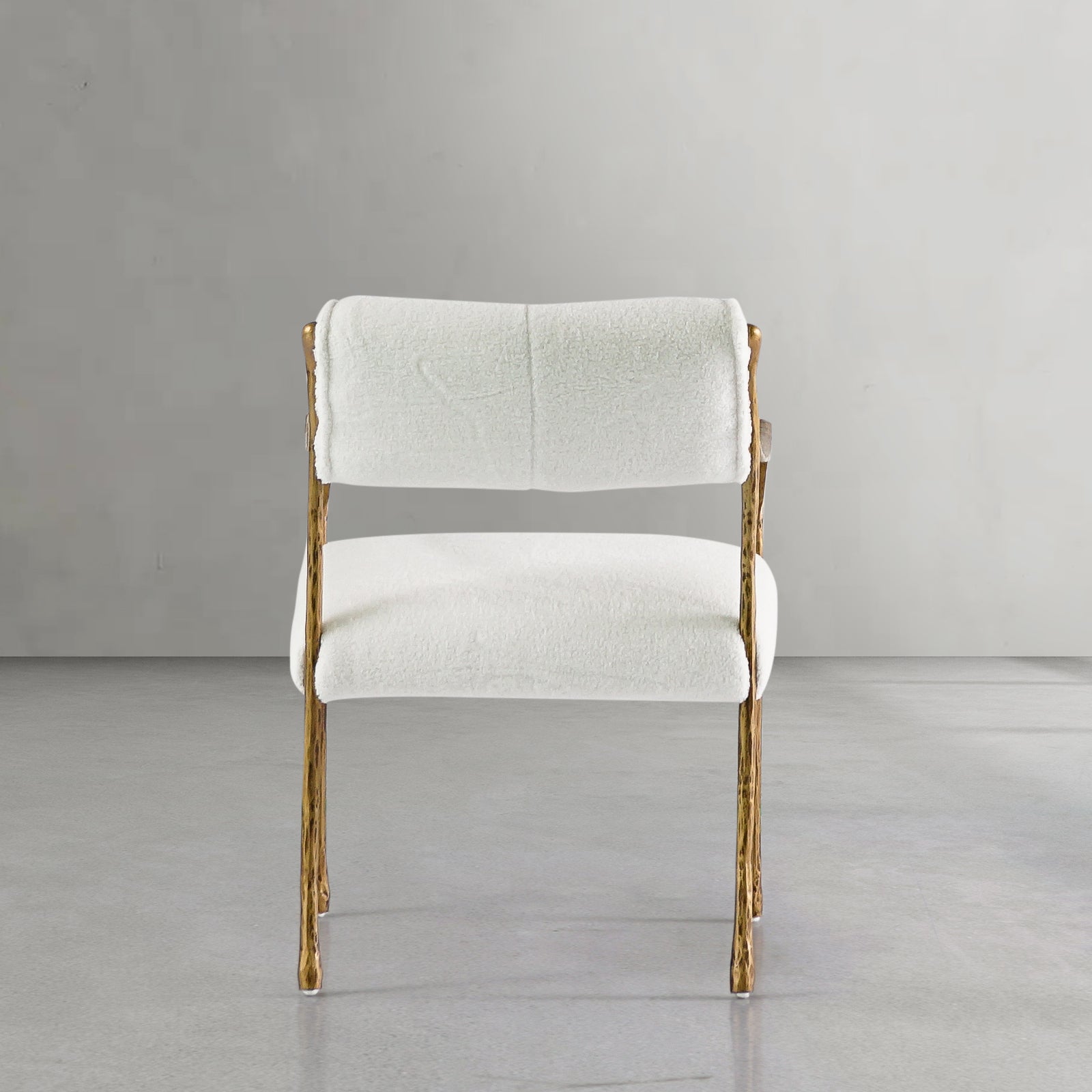 Vintage Forged Retro Copper Iron Frame Dining Chair