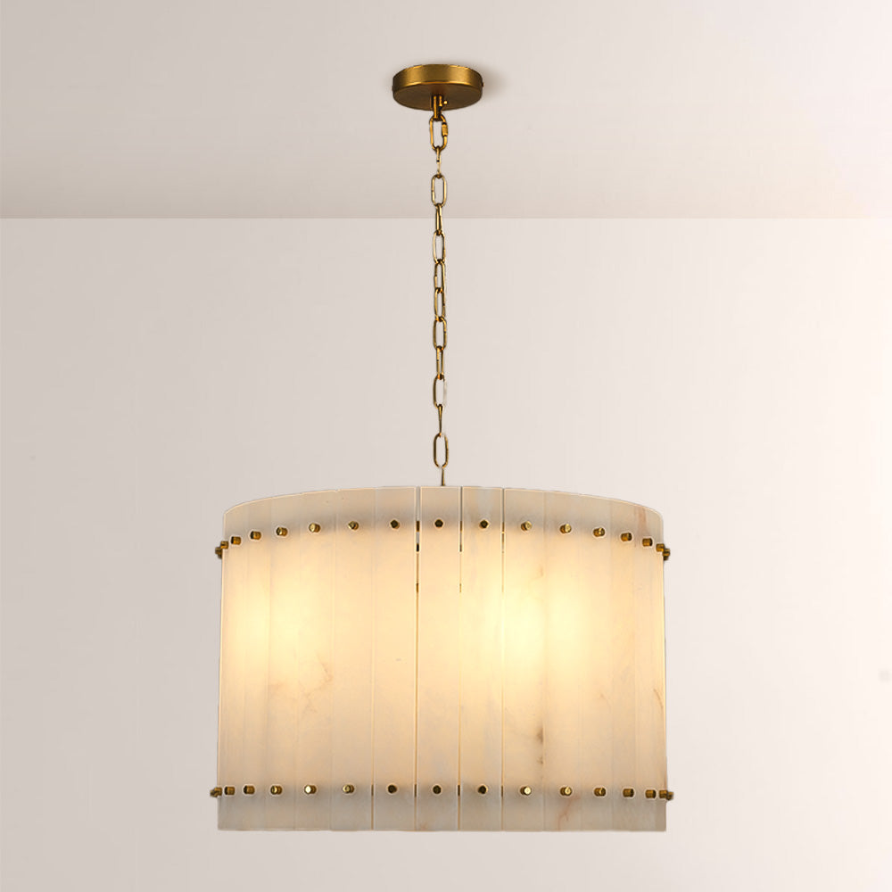 Amalia Alabaster Round Chandelier 22"D