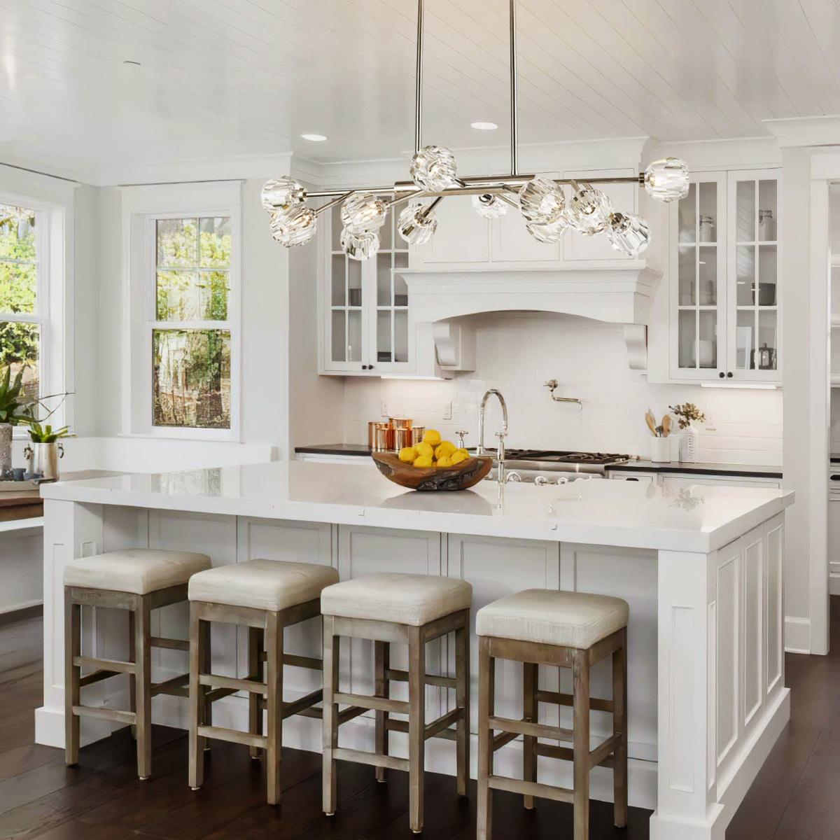 Kristina Clear Glass Linear Chandelier
