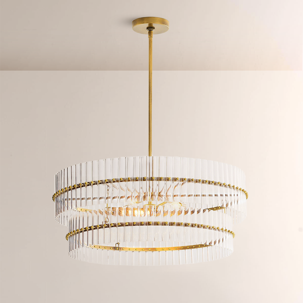 Molly Crystal Round 2-Tiered Chandelier - thebelacan