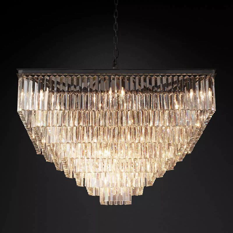 1920s Classical Square Chandelier 47"