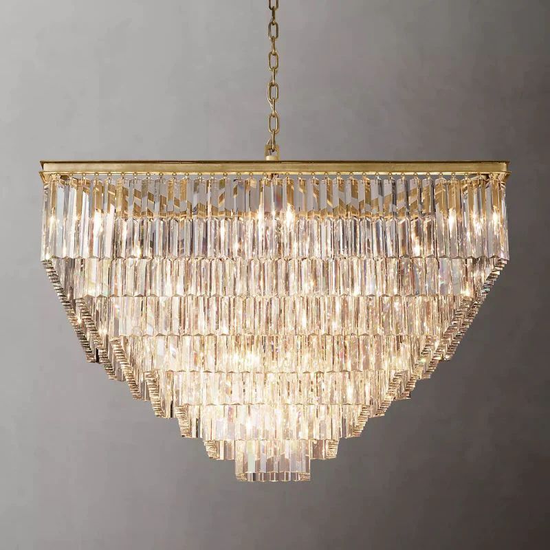 1920s Classical Square Chandelier 47"