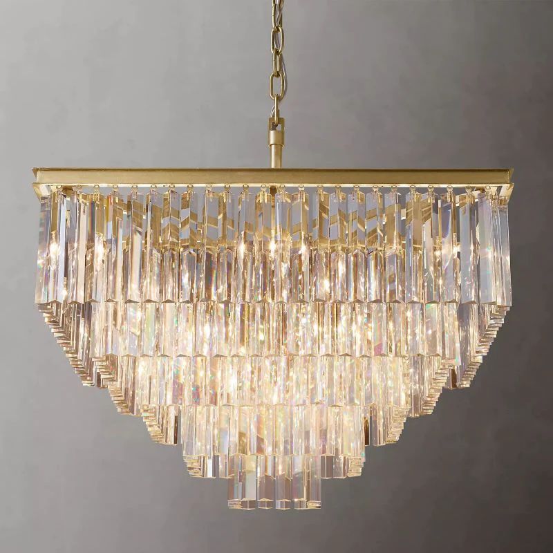 1920s Classical Square Chandelier 34"
