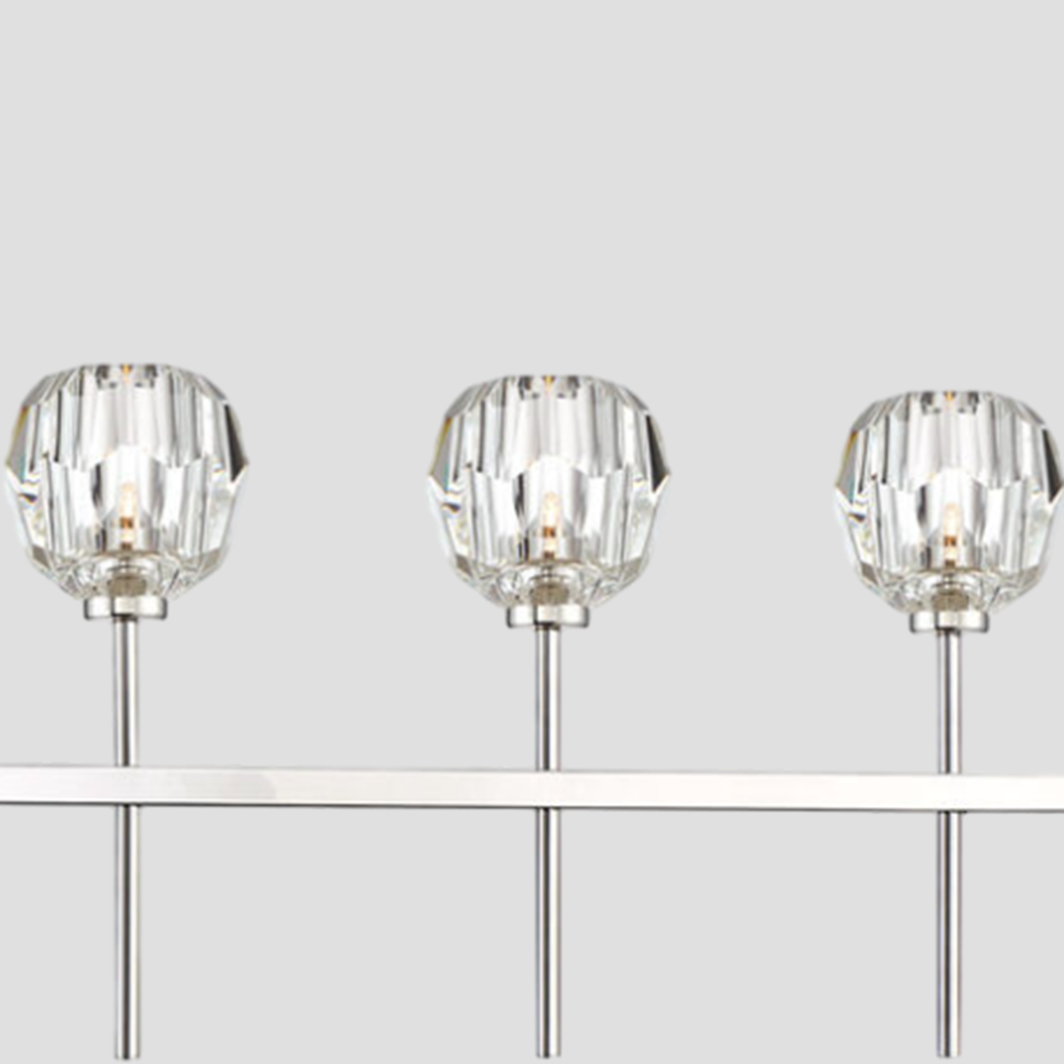 Kristina Clear Glass Linear Chandelier