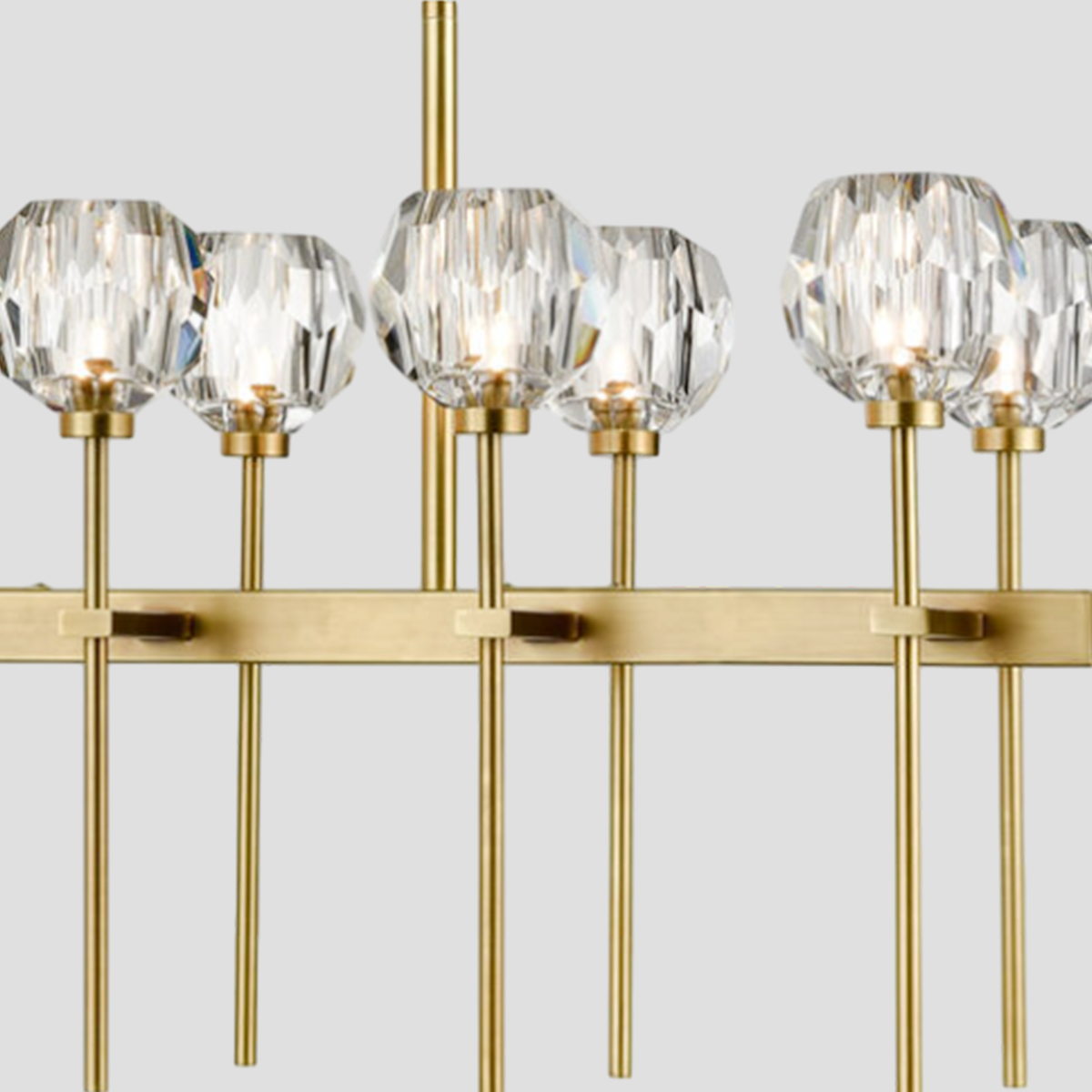 Kristina Clear Glass Linear Chandelier