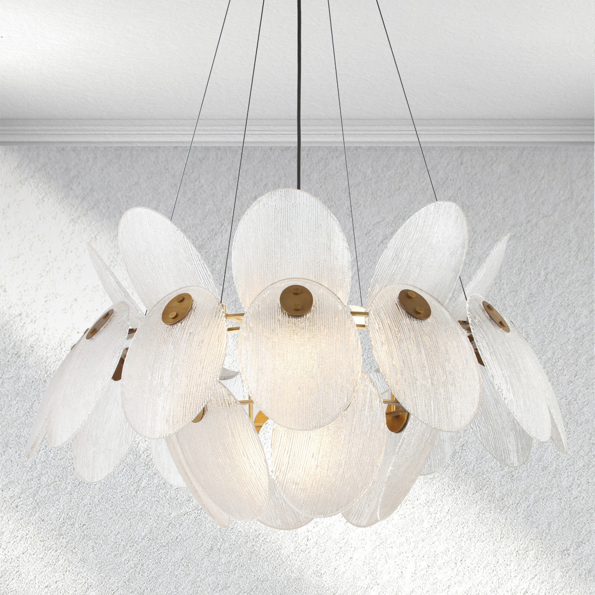 Snow Petal Glass Chandelier