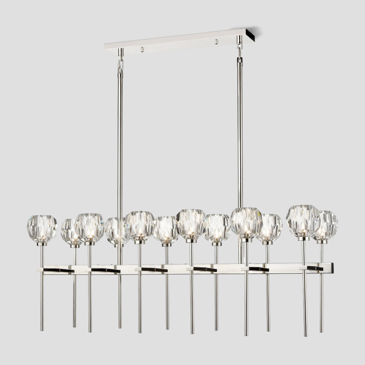Kristina Clear Glass Linear Chandelier