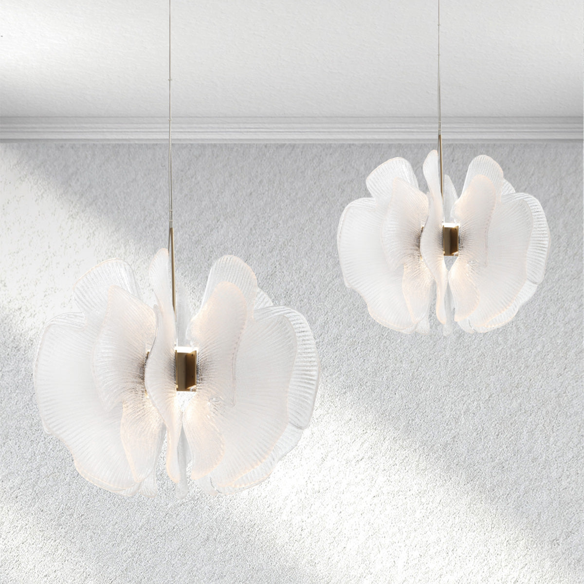 Jellyfish Floral Glass Pendant Light