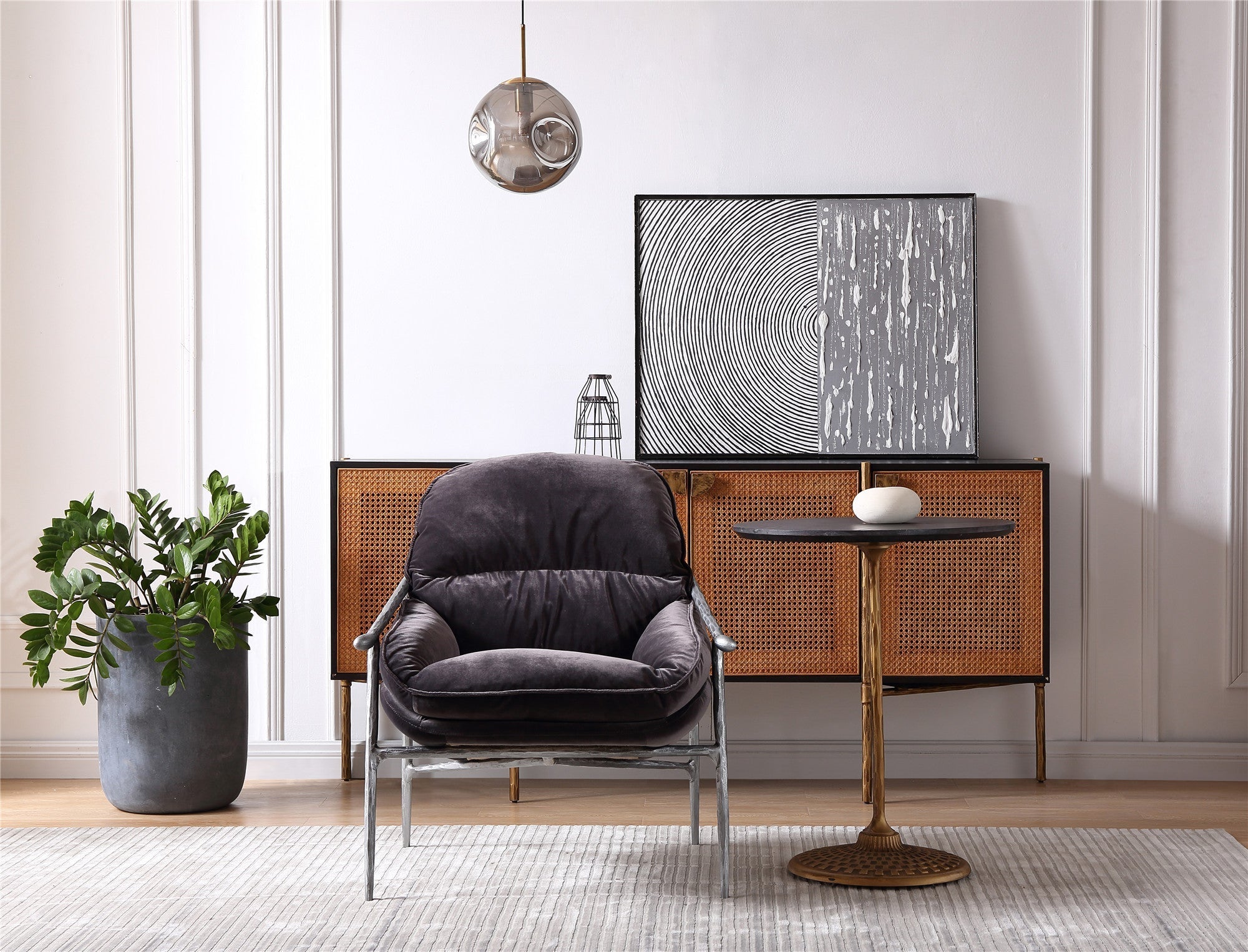 Vintage Forged Brown Leather Accent Chairs