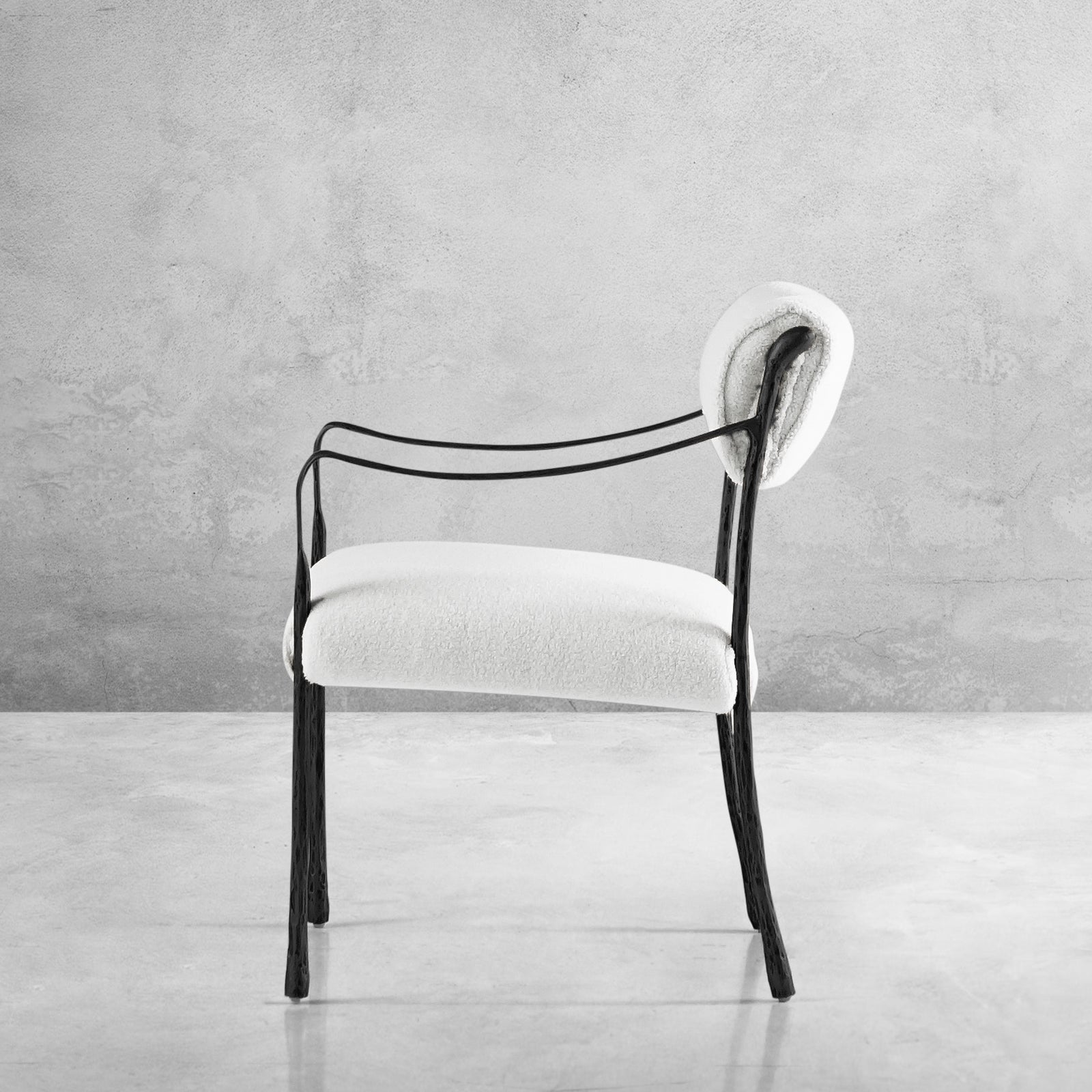 Vintage Forged Retro Copper Iron Frame Dining Chair