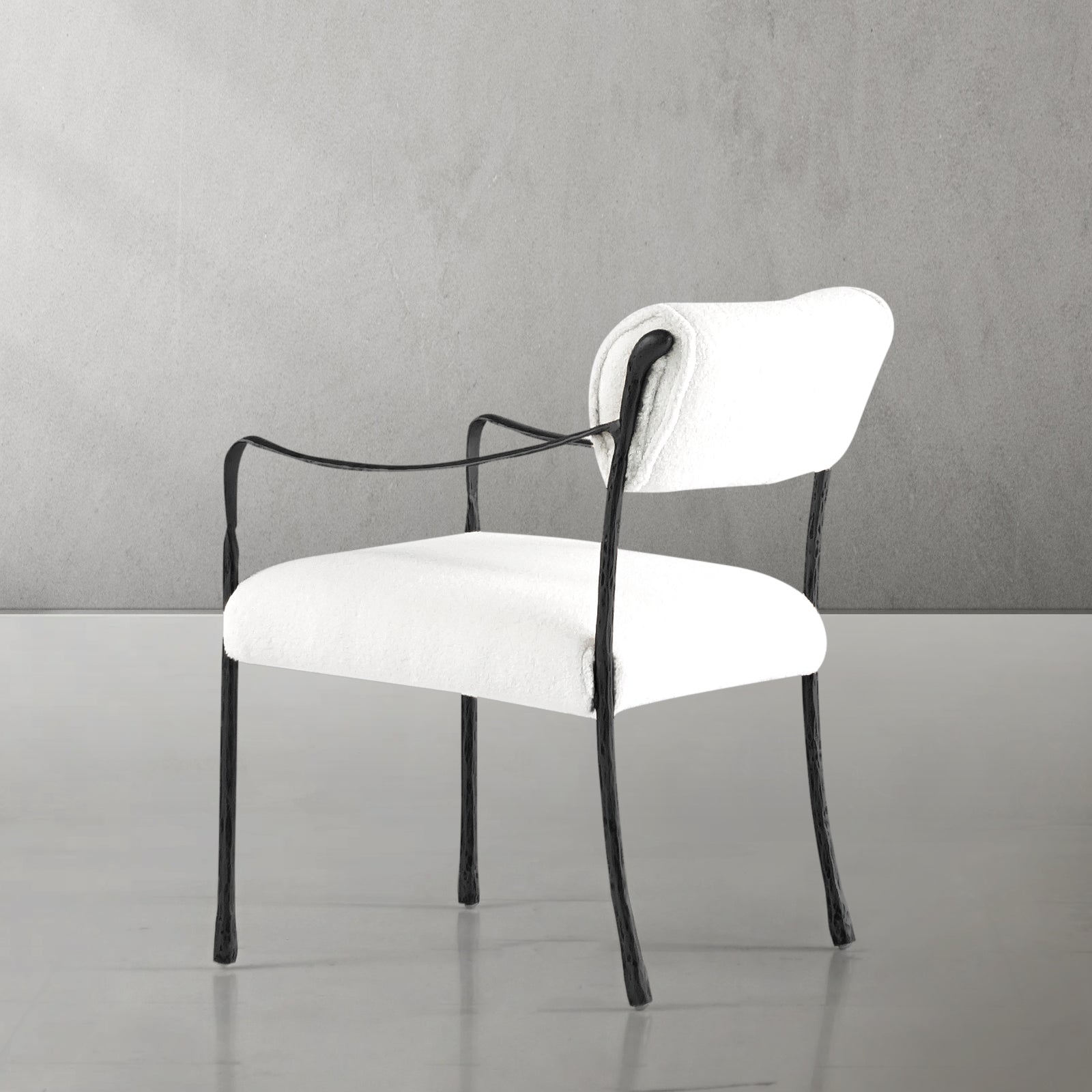 Vintage Forged Retro Copper Iron Frame Dining Chair