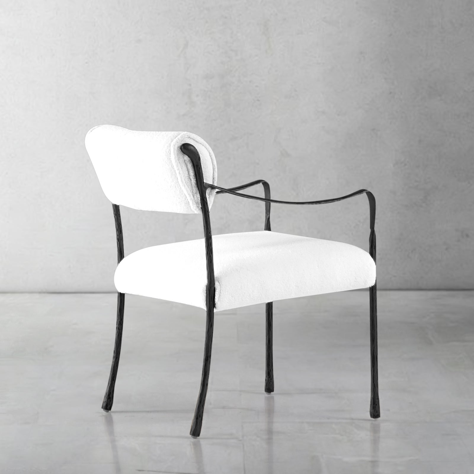 Vintage Forged Retro Copper Iron Frame Dining Chair