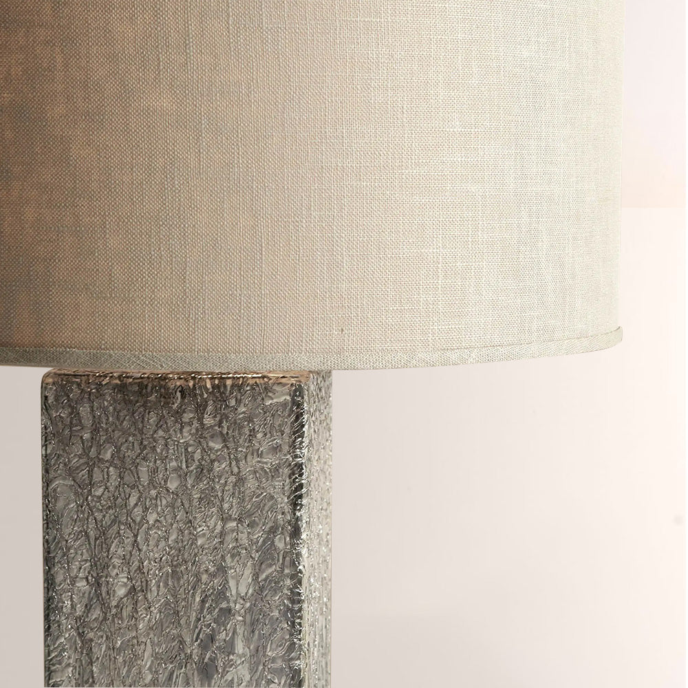 Adren Glass Linen Shade Table Lamp