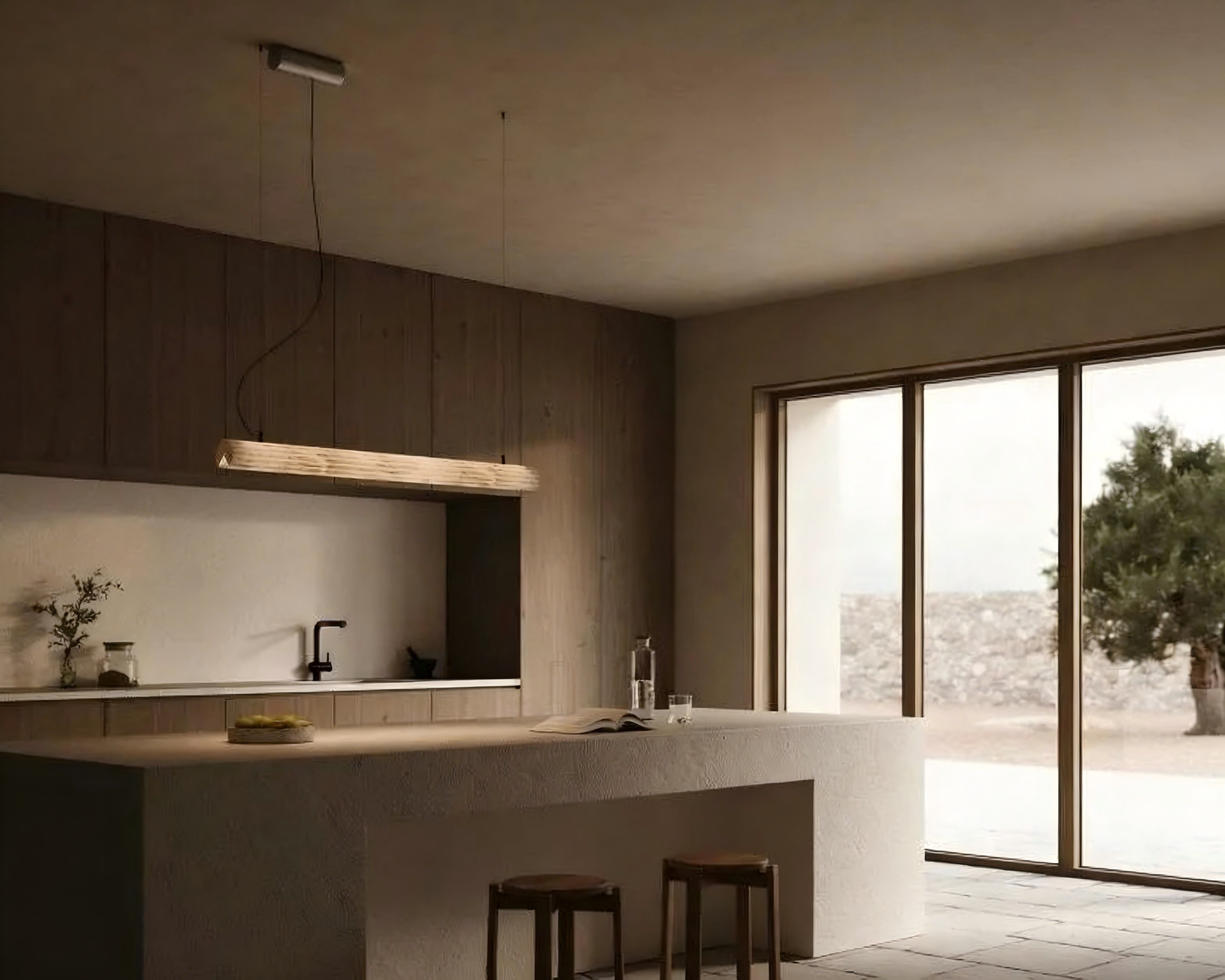 Alabaster Roll Chandelier